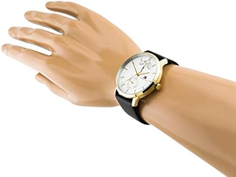 Shop Authentic Tommy Hilfiger Hunter White Dial Black Leather Strap Watch for Men - 1791606 - Luxxuri