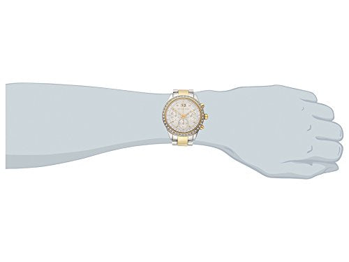  Shop Authentic Michael Kors Brinkley Chronograph Silver Dial Two Tone Steel Strap Watch for Women - MK6188 - Luxxuri