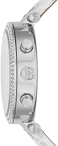  Shop Authentic Michael Kors Parker Chronograph White Dial White Leather Strap Watch For Women - MK7226 - Luxxuri
