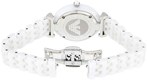  Shop Authentic Emporio Armani Giannti T Bar Quartz Mother of Pearl Dial White Steel Strap Watch For Women - AR1485 - Luxxuri