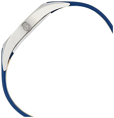  Shop Authentic Calvin Klein Rebel Blue Silver Dial Blue Leather Strap Watch for Women - K8P231V6 - Luxxuri