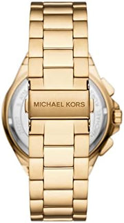  Shop Authentic Michael Kors Lennox Chronograph Gold Dial Gold Steel Strap Watch For Men - MK8989 - Luxxuri