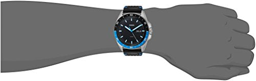  Shop Authentic Fossil Sport 54 Day Date Black Dial Black Leather Strap Watch for Men - FS5321 - Luxxuri