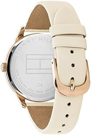  Shop Authentic Tommy Hilfiger Brooke Quartz White Dial Cream Leather Strap Watch for Women  - 1782022 - Luxxuri