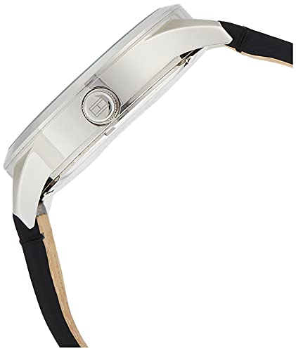  Shop Authentic Tommy Hilfiger Spencer Skeleton Black Dial Black Leather Strap Watch for Men - 1791641 - Luxxuri