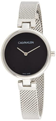  Shop Authentic Calvin Klein Authentic Black Dial Silver Mesh Bracelet Watch for Women - K8G23121 - Luxxuri