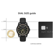  Shop Authentic Armani Exchange Outerbanks Chronograph Black Dial Black Silicone Strap Watch For Men - AX1343 - Luxxuri