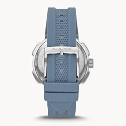  Shop Authentic Michael Kors Sidney Chambray Multifunction Blue Dial Blue Silicone Strap Watch For Women - MK7220 - Luxxuri