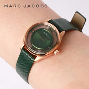  Shop Authentic Marc Jacobs Tether Transparent Green Dial Green Leather Strap Watch for Women - MBM1378 - Luxxuri