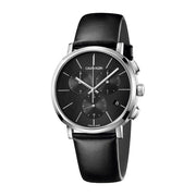  Shop Authentic Calvin Klein Posh Black Dial Black Leather Strap Watch for Men - K8Q371C1 - Luxxuri