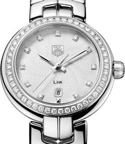  Shop Authentic Tag Heuer Link Diamonds Silver Dial Silver Steel Strap Watch for Women - WAT1414.BA0954 - Luxxuri