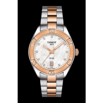  Shop Authentic Tissot PR 100 Sport Chic Diamonds Mother of Pearl Dial Two Tone Steel Strap Watch for Women - T101.910.22.116.00 - Luxxuri