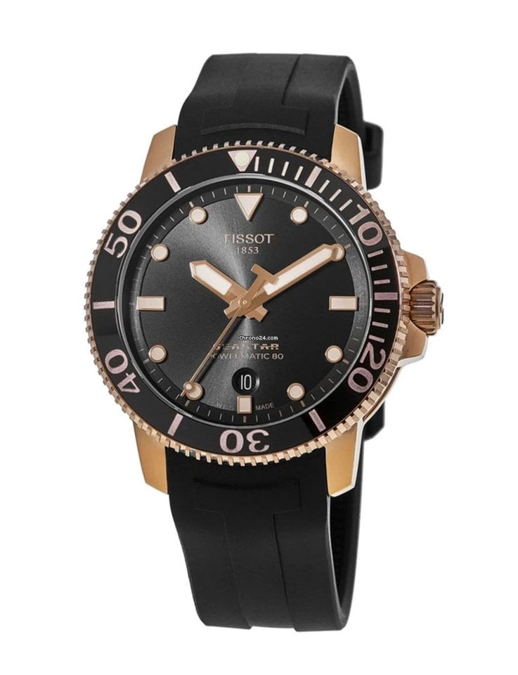  Shop Authentic Tissot Seastar 1000 Powermatic 80 Black Dial Black Rubber Strap Watch for Men - T120.407.37.051.01 - Luxxuri