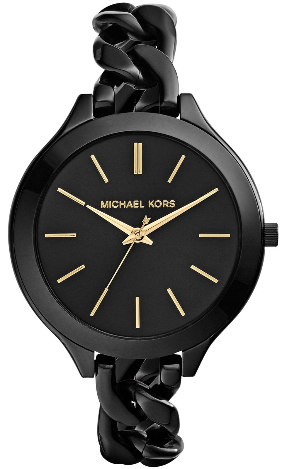 Shop Authentic Michael Kors Slim Runway Black Dial Black Steel Strap Watch for Women - MK3317 - Luxxuri