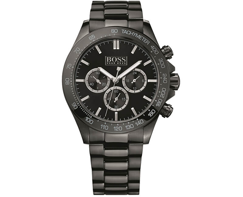  Shop Authentic Hugo Boss Ikon Chronograph Black Dial Black Steel Strap Watch for Men - 1512961 - Luxxuri