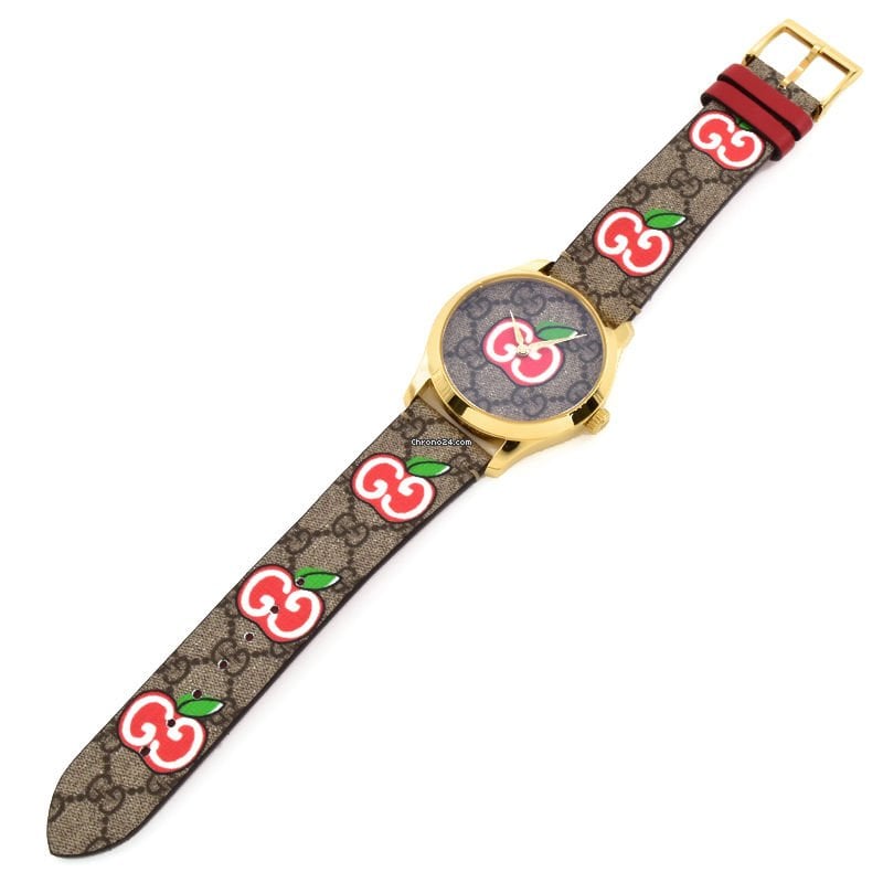  Shop Authentic Gucci G Timeless Quartz Brown Dial Brown Leather Strap Watch For Men - YA1264158 - Luxxuri