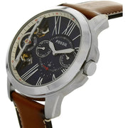  Shop Authentic Fossil Grant Twist Multifunction Blue Dial Brown Leather Strap Watch for Men - ME1161 - Luxxuri