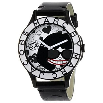  Shop Authentic Marc Jacobs White & Black Dial Black Leather Strap Watch for Women - MBM1148 - Luxxuri