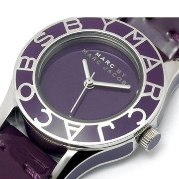  Shop Authentic Marc Jacobs Blade Purple Dial Purple Leather Strap Watch for Women - MBM1158 - Luxxuri