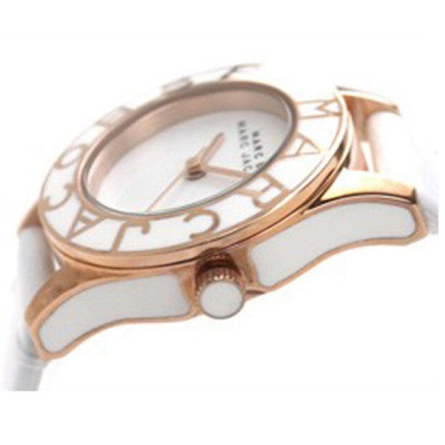  Shop Authentic Marc Jacobs Blade White Dial White Leather Strap Watch for Women - MBM1179 - Luxxuri
