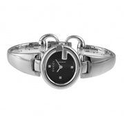  Shop Authentic Gucci Guccisima Quartz Black Dial Silver Steel Strap Watch For Women - YA134501 - Luxxuri