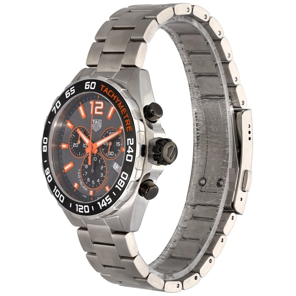  Shop Authentic Tag Heuer Formula 1 Chronograph Ceramic Black Dial Silver Steel Strap Watch for Men - CAZ101AH.BA0842 - Luxxuri