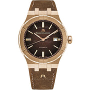  Shop Authentic Maurice Lacroix Aikon Automatic Brown Dial Brown Leather Strap Watch For Men - AI6008-BRZ01-730-3 - Luxxuri