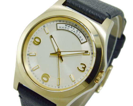 Shop Authentic Marc Jacobs Baby Dave Gold Dial Black Leather Strap Watch for Women - MBM1264 - Luxxuri