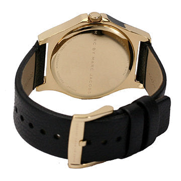  Shop Authentic Marc Jacobs Baby Dave Gold Dial Black Leather Strap Watch for Women - MBM1264 - Luxxuri