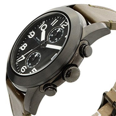  Shop Authentic Marc Jacobs Larry Chronograph Black Dial Grey Leather Strap Watch for Men - MBM5034 - Luxxuri