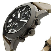 Shop Authentic Marc Jacobs Larry Chronograph Black Dial Grey Leather Strap Watch for Men - MBM5034 - Luxxuri