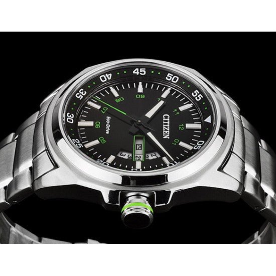  Shop Authentic Citizen Eco Drive Urban Black Dial Silver Stainless Steel Watch For Men - AW0020-59EB - Luxxuri
