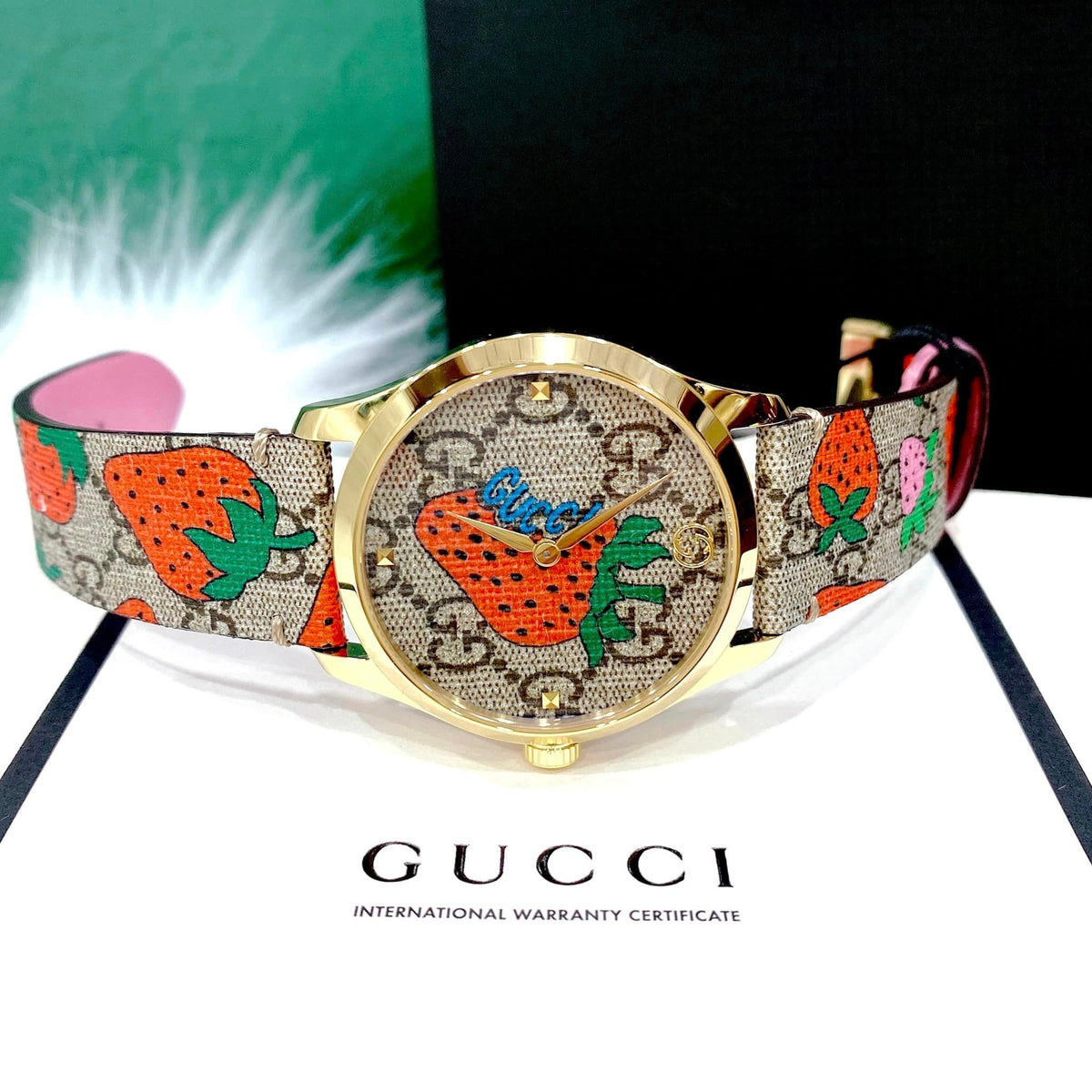  Shop Authentic Gucci G Timeless Brown Dial Brown Leather Strap Watch For Women - YA1264133 - Luxxuri