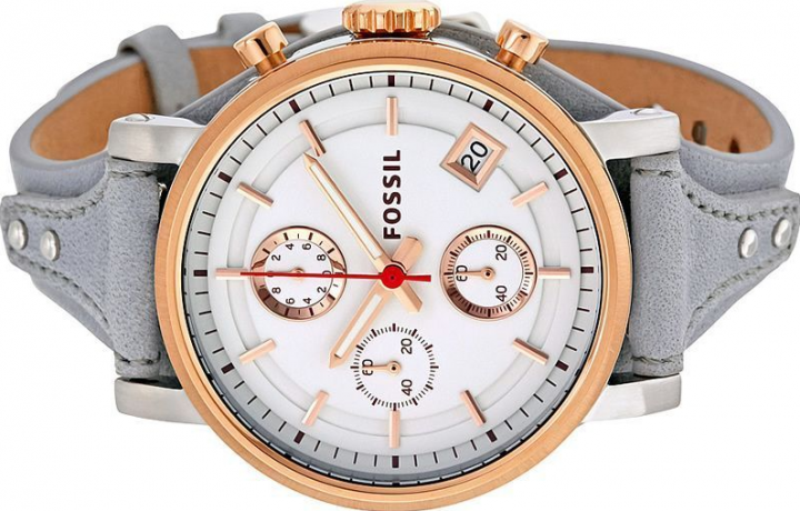  Shop Authentic Fossil Original Boyfriend White Dial Light Blue Leather Strap Watch for Women - ES4045 - Luxxuri