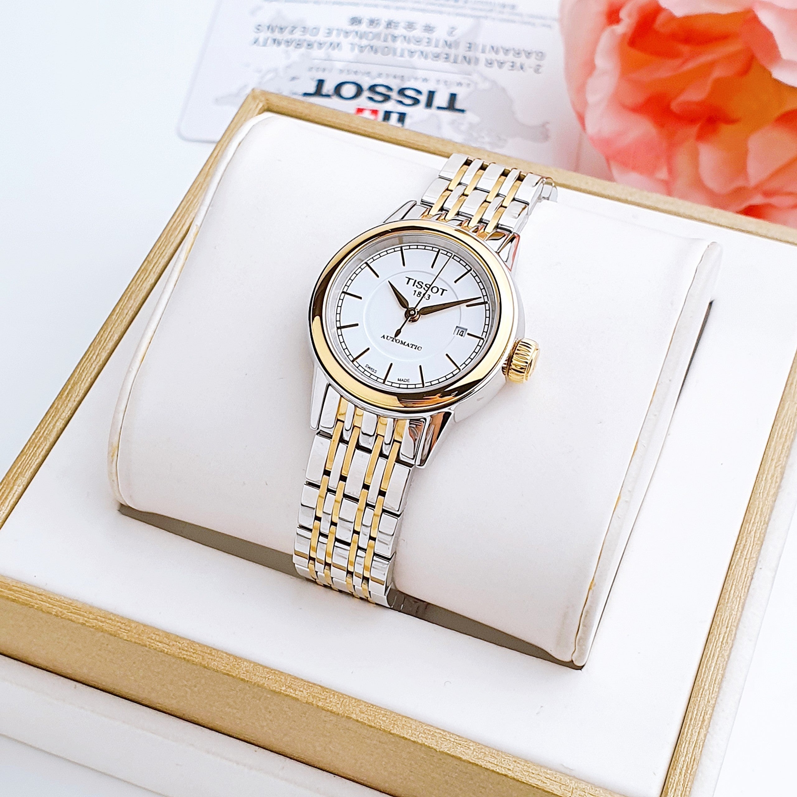  Shop Authentic Tissot Carson Automatic Silver Dial Two Tone Steel Strap Watch For Women - T085.207.22.011.00 - Luxxuri