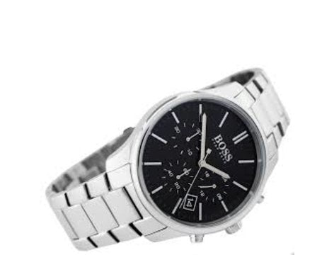  Shop Authentic Hugo Boss Commander Black Dial Silver Steel Strap Watch for Men - 1513433 - Luxxuri