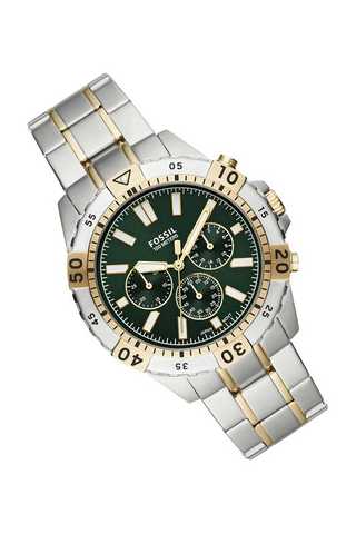  Shop Authentic Fossil Garrett Chronograph Green Dial Two Tone Steel Strap Watch for Men - FS5622 - Luxxuri