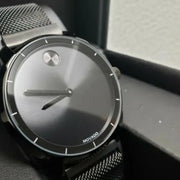  Shop Authentic Movado Bold Black Dial Black Mesh Bracelet Watch For Men - 3600261 - Luxxuri