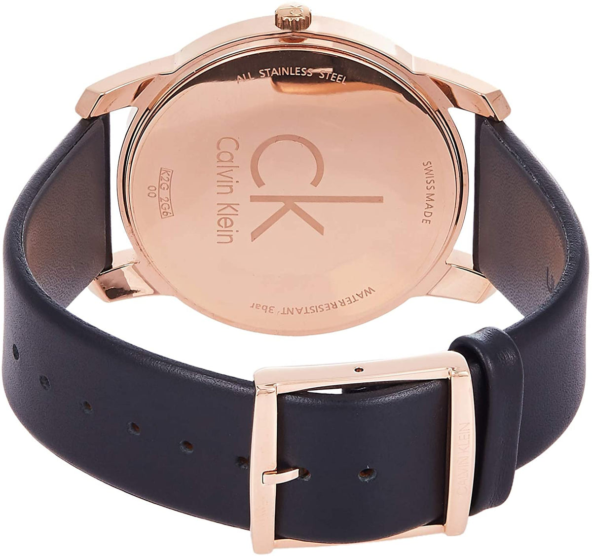  Shop Authentic Calvin Klein City Quartz Grey Dial Black Leather Strap Watch for Men - K2G2G6C3 - Luxxuri