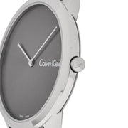  Shop Authentic Calvin Klein Minimal Grey Dial Silver Mesh Bracelet Watch for Men - K3M211Y3 - Luxxuri