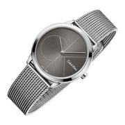  Shop Authentic Calvin Klein Minimal Black Dial Silver Mesh Bracelet Watch for Women - K3M22123 - Luxxuri