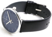  Shop Authentic Calvin Klein High Noon Quartz Blue Dial Black Leather Strap Watch for Men - K8M211CN - Luxxuri