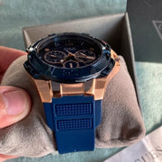  Shop Authentic Guess Genesis Quartz Blue Dial Blue Silicone Strap Watch For Men - W1254G3 - Luxxuri
