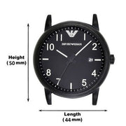  Shop Authentic Emporio Armani Luigi Quartz Black Dial Black Silicon Strap Watch For Men - AR11071 - Luxxuri