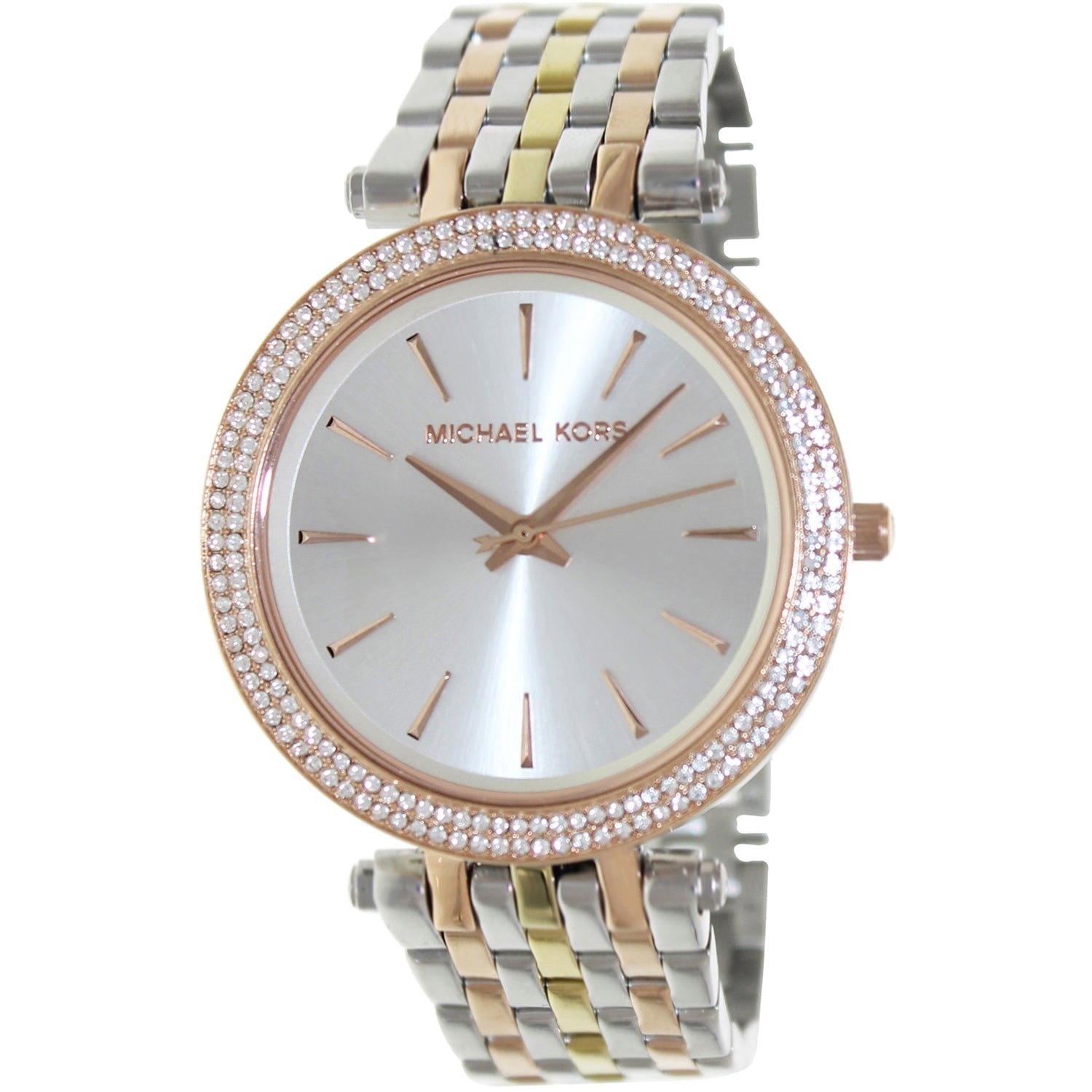  Shop Authentic Michael Kors Darci Silver Dial Two Tone Stainless Steel Strap Watch for Women - MK3203 - Luxxuri