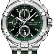  Shop Authentic Maurice Lacroix Aikon Chronograph Green Dial Green Rubber Strap Watch for Men  - AI1018-SS000-630-5 - Luxxuri