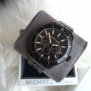 Shop Authentic Michael Kors Cunningham Chronograph Black Dial Black Steel Strap Watch For Men - MK7157 - Luxxuri