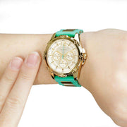  Shop Authentic Guess Intrepid 2 Silver Dial Two Tone Rubber Strap Watch For Women - W0325L4 - Luxxuri