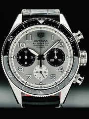  Shop Authentic Tag Heuer Autavia Chronometer Flyback Chronograph Silver Dial Black Leather Strap Watch for Men - CBE511B.FC8279 - Luxxuri