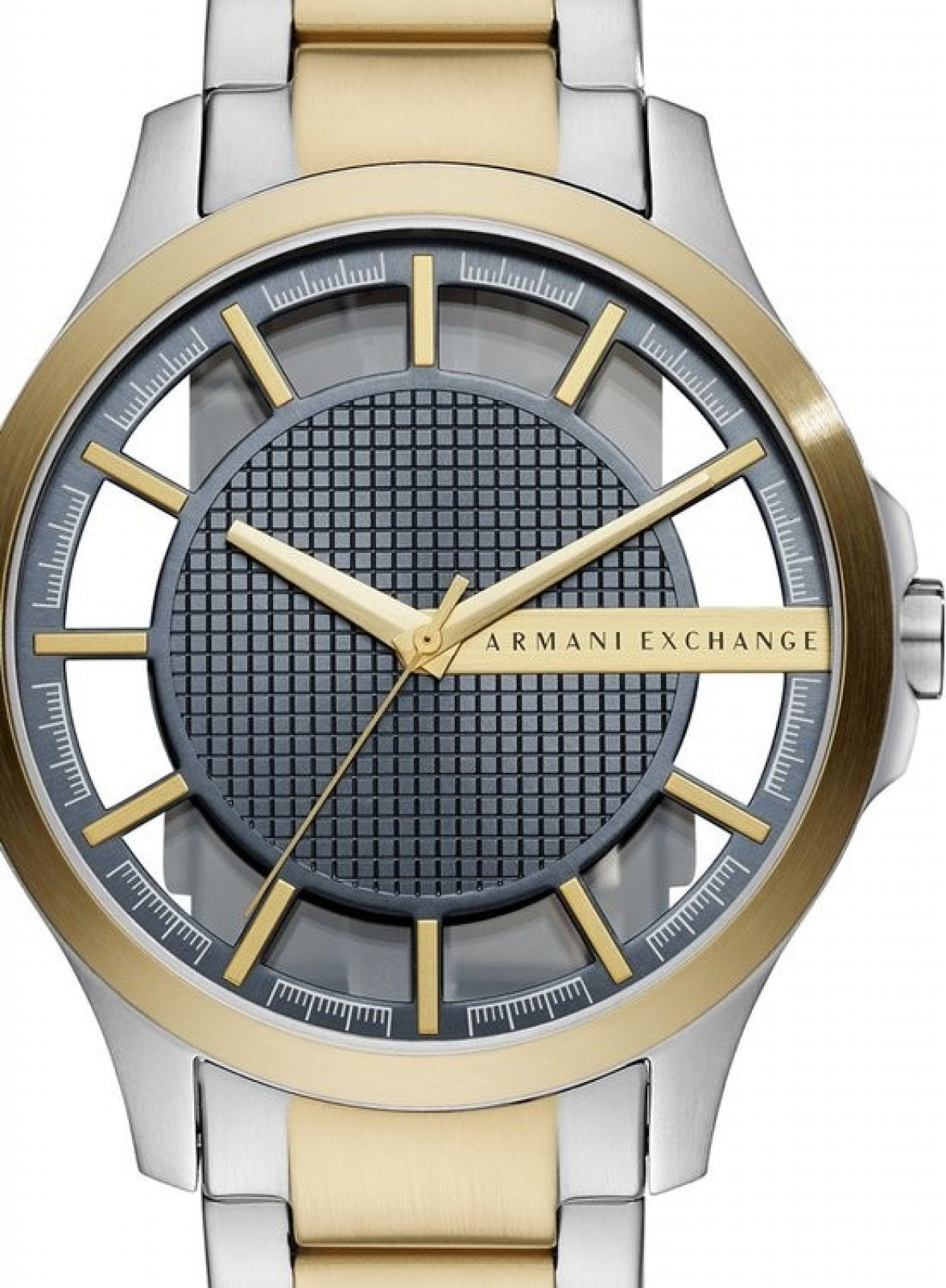  Shop Authentic Armani Exchange Hampton Chronograph Grey Dial Two Tone Steel Strap Watch For Men - AX2403 - Luxxuri